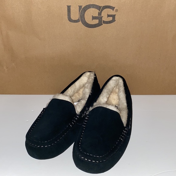 UGG Women’s Black ANSLEY SLIPPERS - Picture 2 of 9